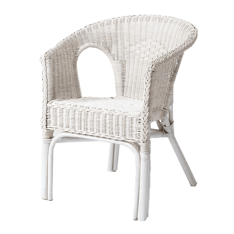 Wicker Chair - White Hire from Queensland Hire - Servicing QLD and NSW