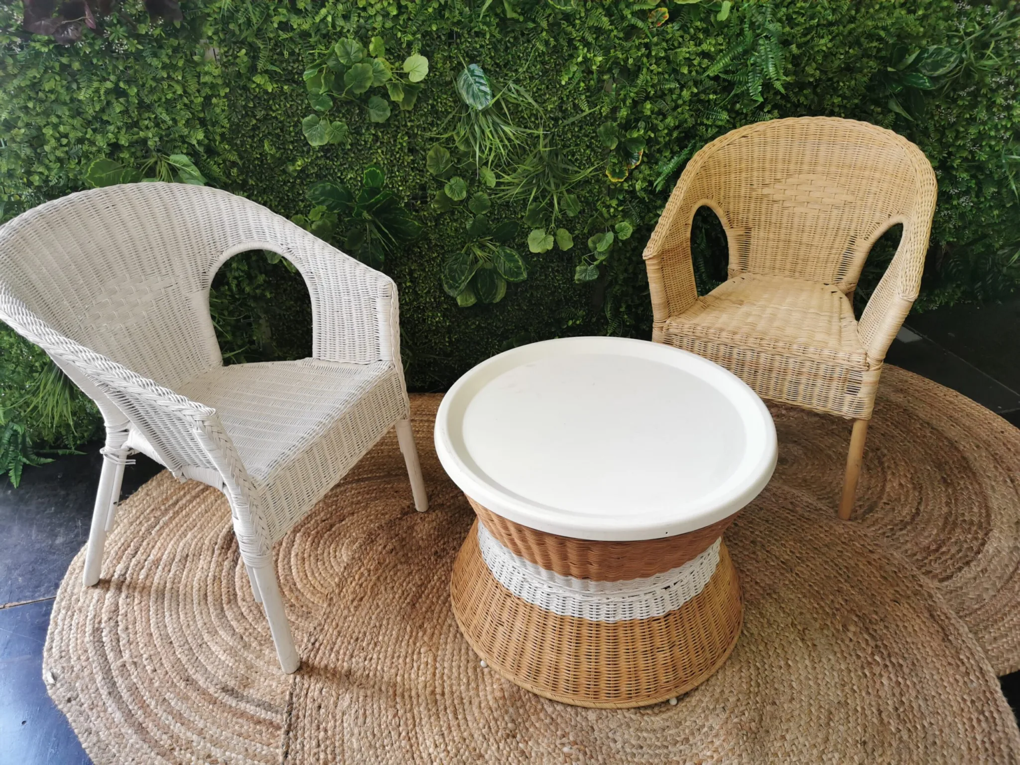 Wicker Side Table Hire from Queensland Hire Est. 1980